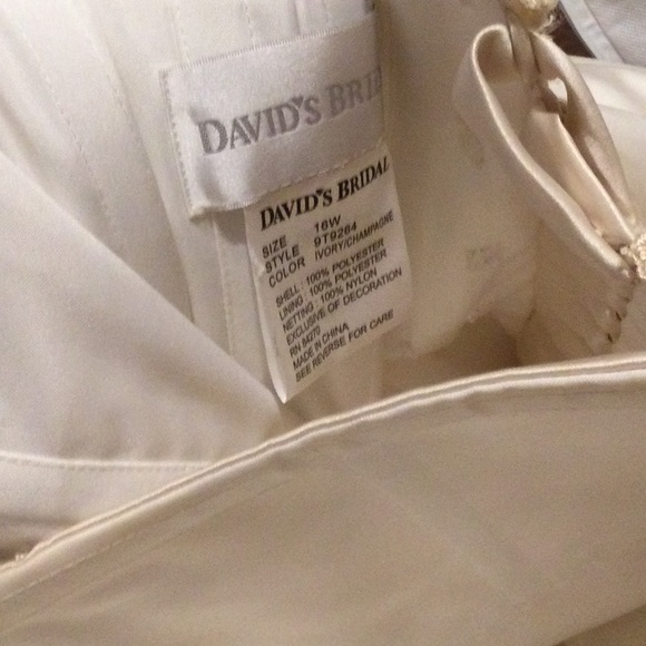 David’s Bridal Ivory & Champagne with lace and sequins 16w - Picture 11 of 13